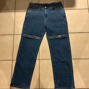 Bebe Embellished Blue Denim Jeans